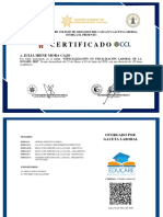 Certificado de La Gaceta Laboral.