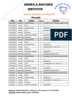 Engineer'S & Doctor'S Institute: Date Day Subject Syllabus