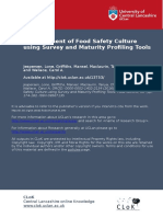 Article Measurement of Food Safety Culture Using Survey and Maturity Profiling Tools