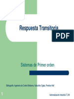 Respuesta Transitoria Sistemas de 1 Orden