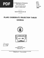 Plane Coordinate Projection Tables Georgia: S. Department Commerce