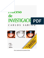 El Proceso de Investigacion 2000 Carlos Sabino