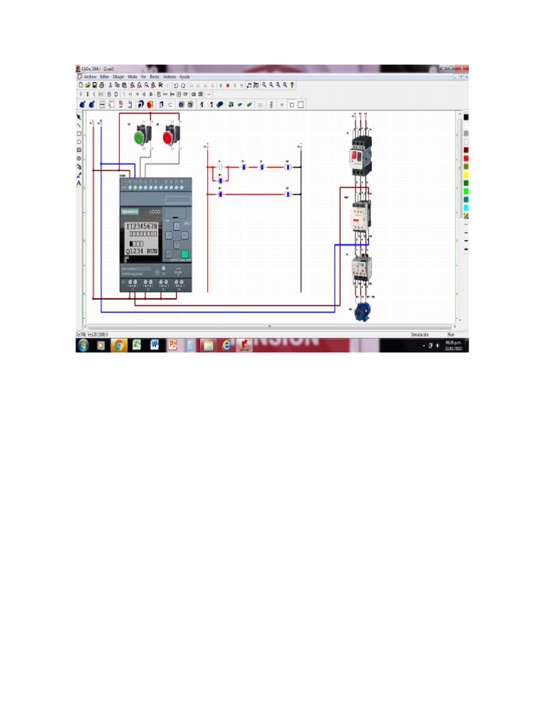 Diagrama - Arranque de Motor Trifasico Con PLC Logo | PDF