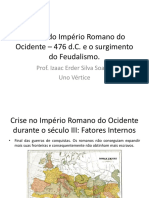 Queda de Roma e surgimento do Feudalismo