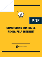 E-book Como Criar Fontes de Renda Pela Internet