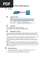 Lab - View Network Device MAC Addresses: Topology