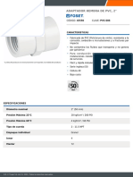 Adaptador Hembra de PVC, 2": Características