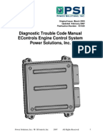 Diagnostic Trouble Code Manual Econtrols Engine Control System Power Solutions, Inc