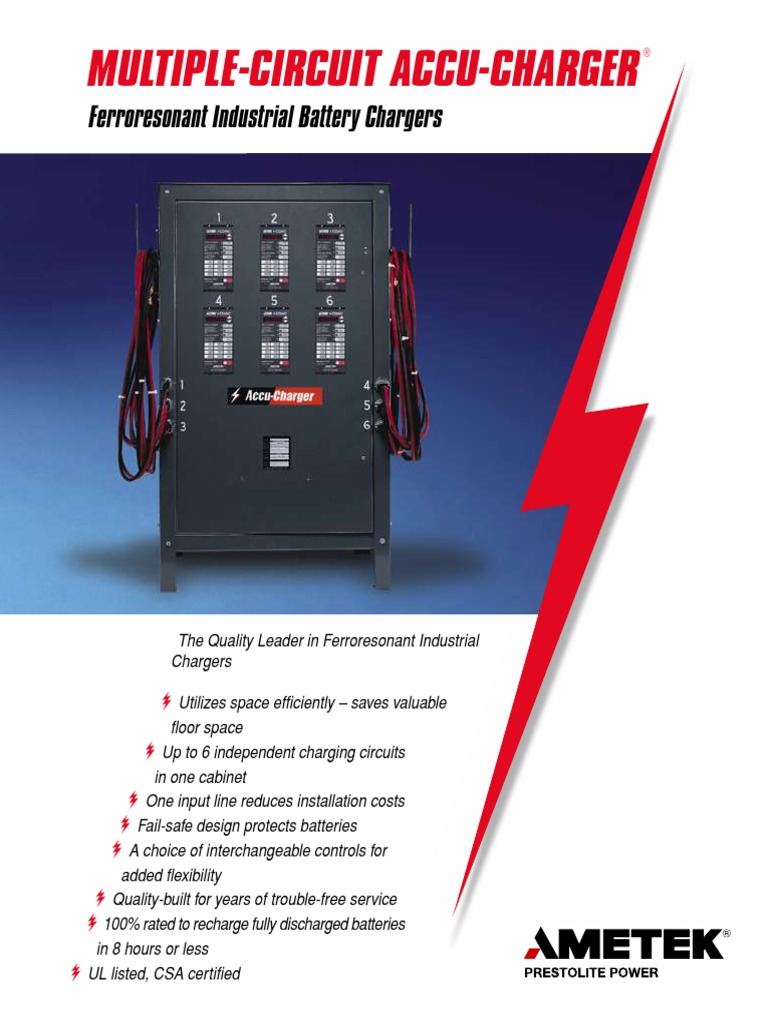 Multiple-Circuit Accu-Charger: Ferroresonant Industrial Battery ...