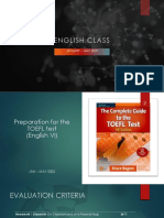 English VI Jan May 22 - Prep For TOEFL