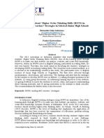 Developing Students' Higher Order Thinking Skills (HOTS) in Reading: English Teachers' Strategies in Selected Junior High Schools