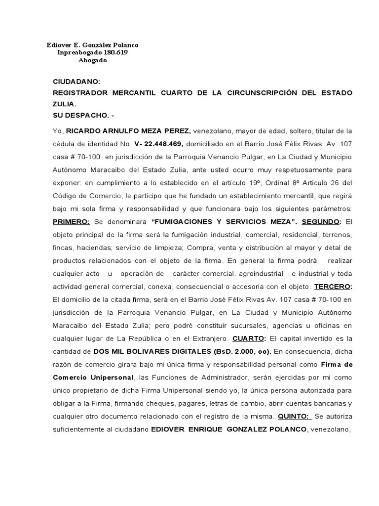 Firma Ricardo Meza | PDF