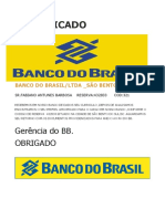 Comunicado: Gerência Do BB. Obrigado