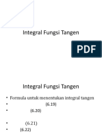 Integral Fungsi Tangen