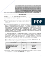 promesa de compraventa de acciones de tsj estates ELVIRA