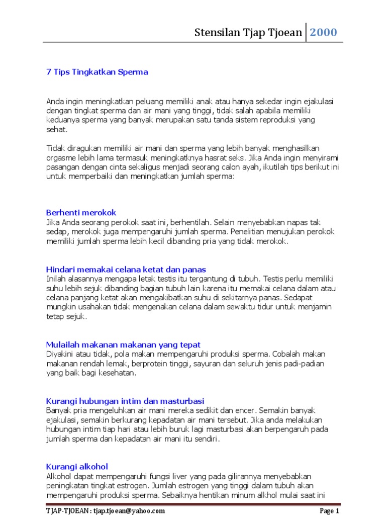 Meningkatkan Kualitas Sperma Pdf