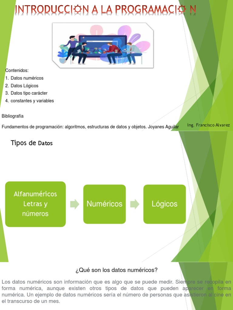 Clase No 2 Introduccion A La Programacion Pdf Tipo De Datos