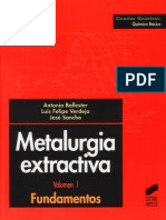 Metalurgia Extractiva Volumen I Fundamentos - Antonio Ballester