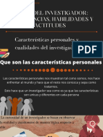 Perfil Del Investigador Competencias, Habilidades y Actitudes