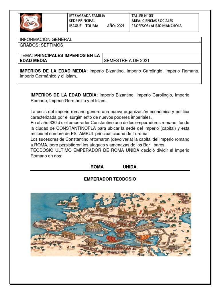 Principales Imperios de La Edad Media | PDF | imperio Bizantino ...
