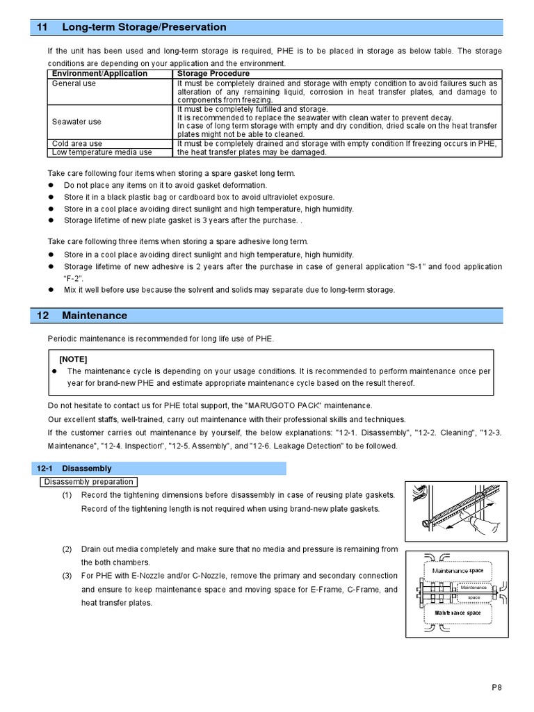 Maintenance and Storage Procedures for Plate Heat Exchangers PDF