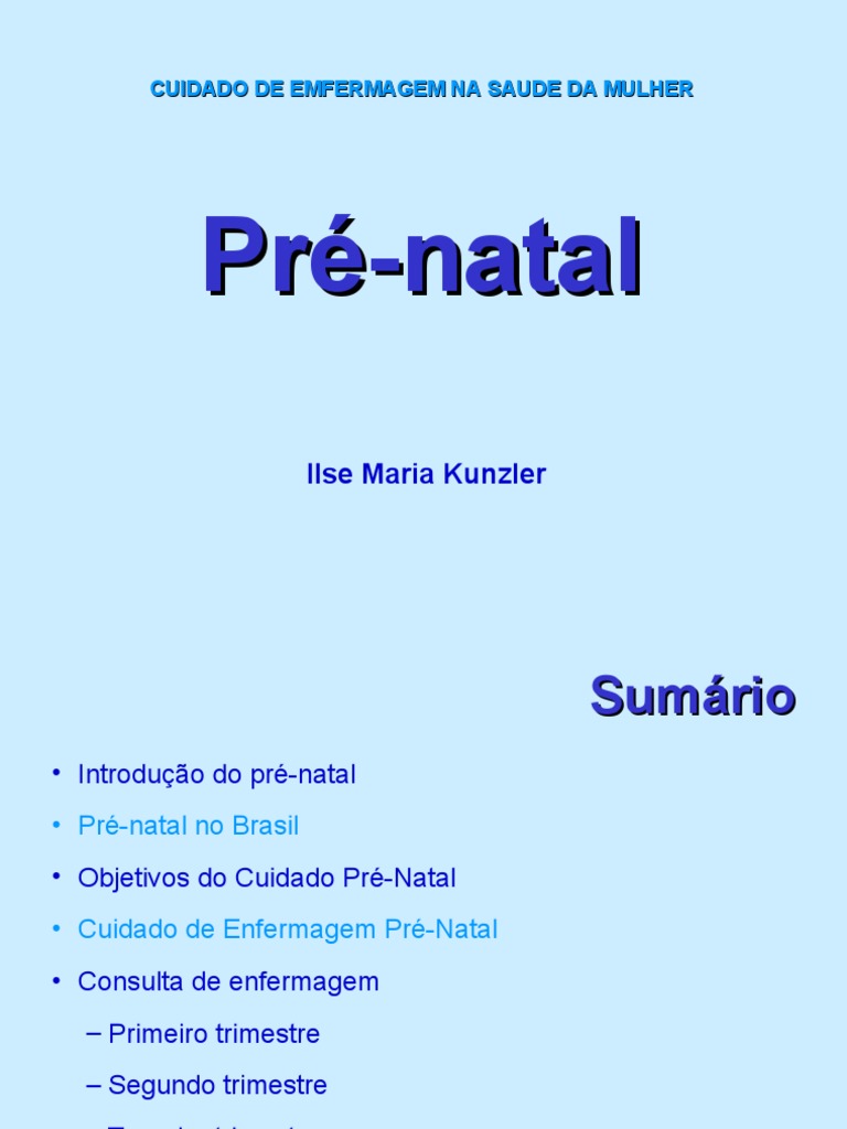 Pré Natal, PDF, Gravidez