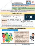 V Experiencia de Aprendisaje EPT-actividad 2 - 5°grado