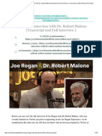 Joe Rogan Interview With Dr. Robert Malone (Transcript and Full Interview)