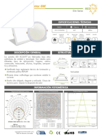 Ficha Tecnica Panel Led Redondo y Cuadrado Incrustar 6 Watts Ecolite