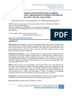 Ijphcs: Factors Associated With Hand Washing Practices Among Adolescents Yemeni Students in Klang Valley, Malaysia