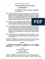 23-12-2010. Ordenanza Que Norma El Manejo de Los Desechos Sólidos No Peligrosos Generados en El Cantón Guayaquil PDF