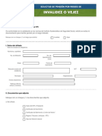 Hoja de Solicitud de Pension Por Riesgo de Vejez IGSS