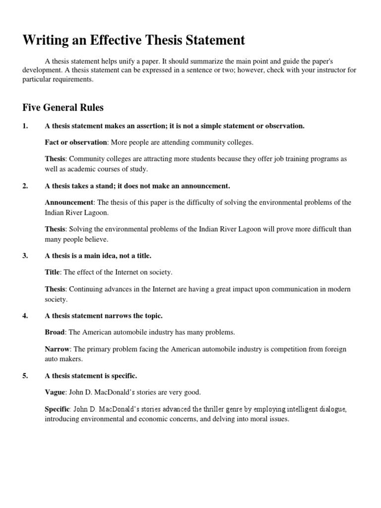 Research Paper Thesis Statement | PDF | Thesis | Essays