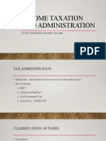 Income Taxation and Administration: by Atty. Richard M. Fulleros, Cpa, Mba