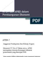 APBN Dan APBD Dalam Pembangunan Ekonomi