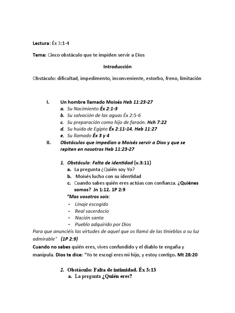 5 Obstáculos Que Te Impiden Servir A Dios | PDF | Dios | Amor, image size:768x1024