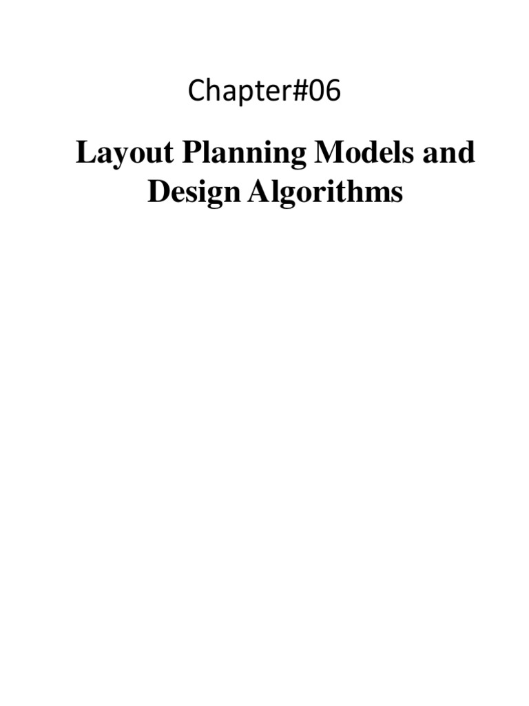 Layout Planning Models and Design Algorithms: Chapter#06 | PDF | Area ...