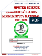 Xii - Computer Science Reudced Syllabus Minimum Study Material 2021-2022