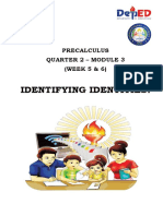 Identifying Identities!: Precalculus Quarter 2 - Module 3 (WEEK 5 & 6)