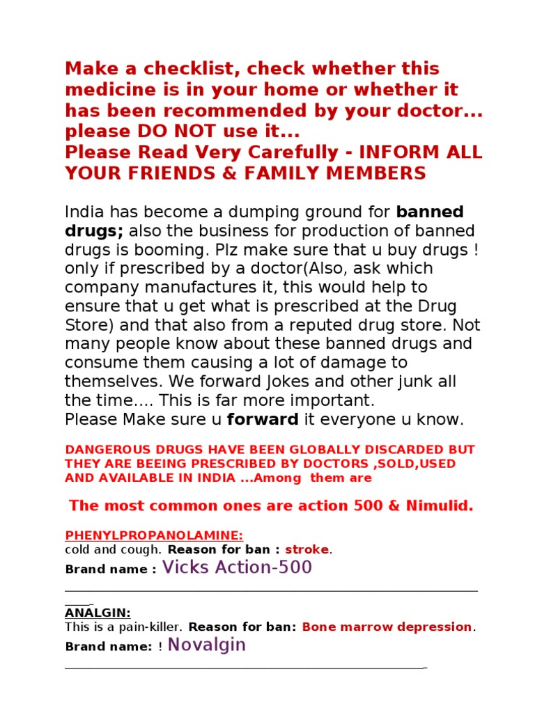 List Of Banned Drugs In India 2023 Pdf