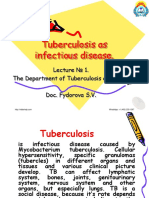 Tuberculosis As Infectious Disease.: Lecture 1. The Department of Tuberculosis of KSMA. Doc. Fydorova S.V
