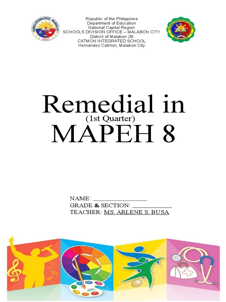 MAPEH 8 Remedial Activities Guide | PDF | Physical Fitness | Goal