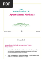 Approximate Methods: CE403 Structural Analysis - III