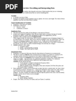 Overview: Describing and Interpreting Data: Variable