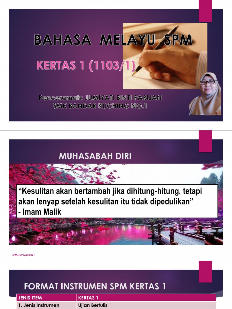 Bahasa Melayu Kertas 1 Spm Kssm 2021 Pdf