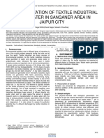 Characterization of Textile IndustrialWaste Water in Sanganer Area in Jaipur City