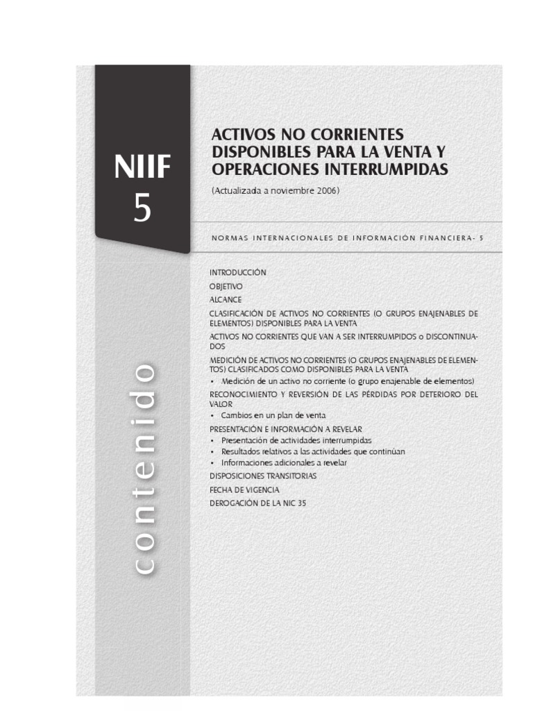 Ejemplos de NIIF 5 y 3 en Práctica | PDF | normas internacionales de ...