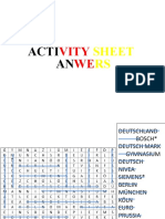 German - Crossword, Wordfind, Trivia Answers