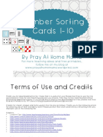 Number Sorting Cards 1-10: by Pray at Home Mama