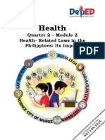 Health: Quarter 2 - Module 2 Health-Related Laws in The Philippines: Its Impact